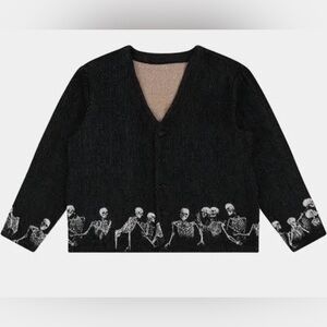 Funeral Apparel Family Ties Graveyard Tapestry Cardigan Unisex Size M NWT